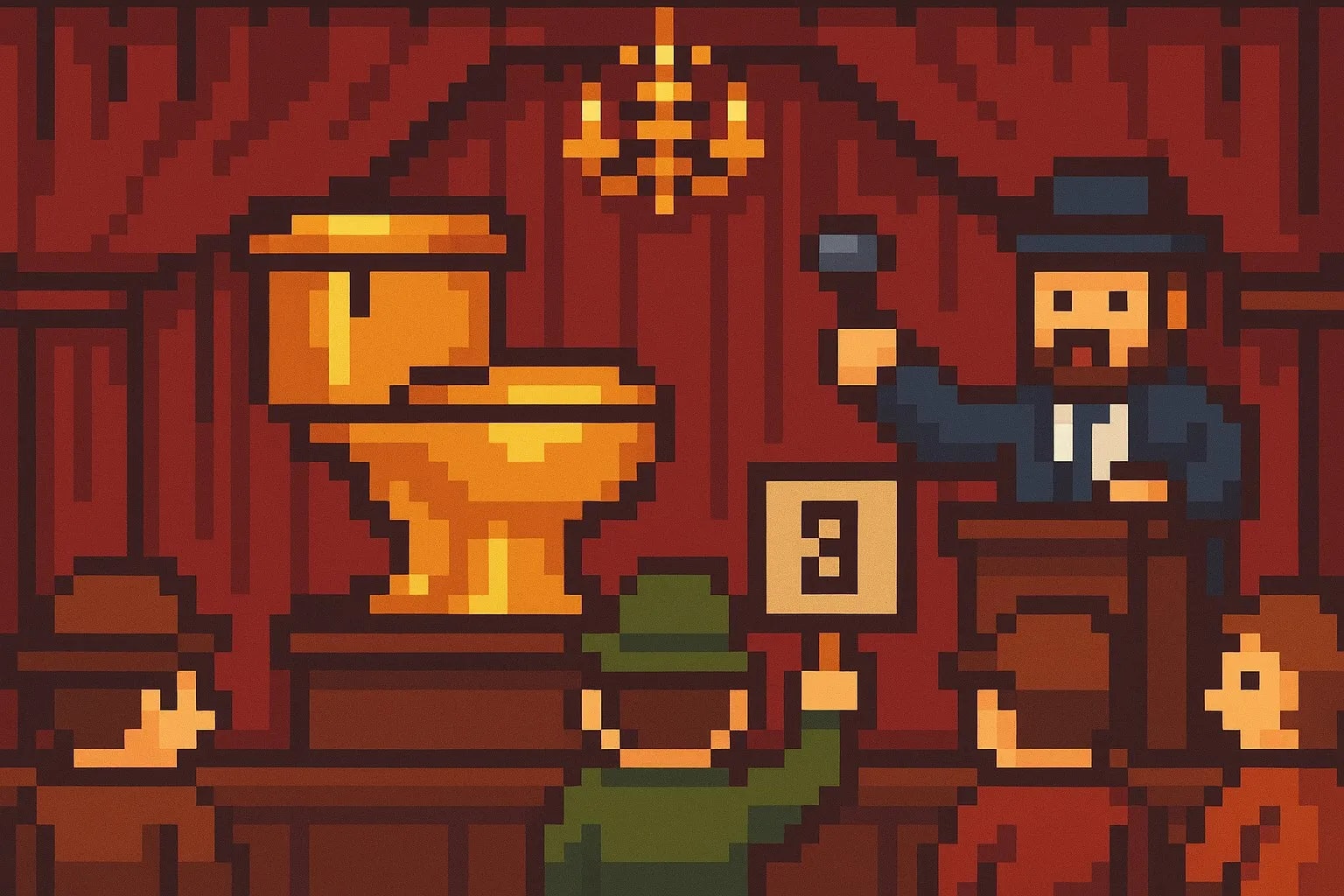 Золотой унитаз продадут на аукционе за $10 млн